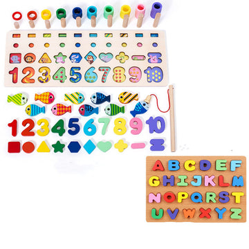 Children 3D Alphabet Number Puzzle Baby Colorfull Geometric Digital Letter Educational Toy