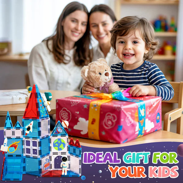 Magnetic Building Tiles Space Set with Astronaut